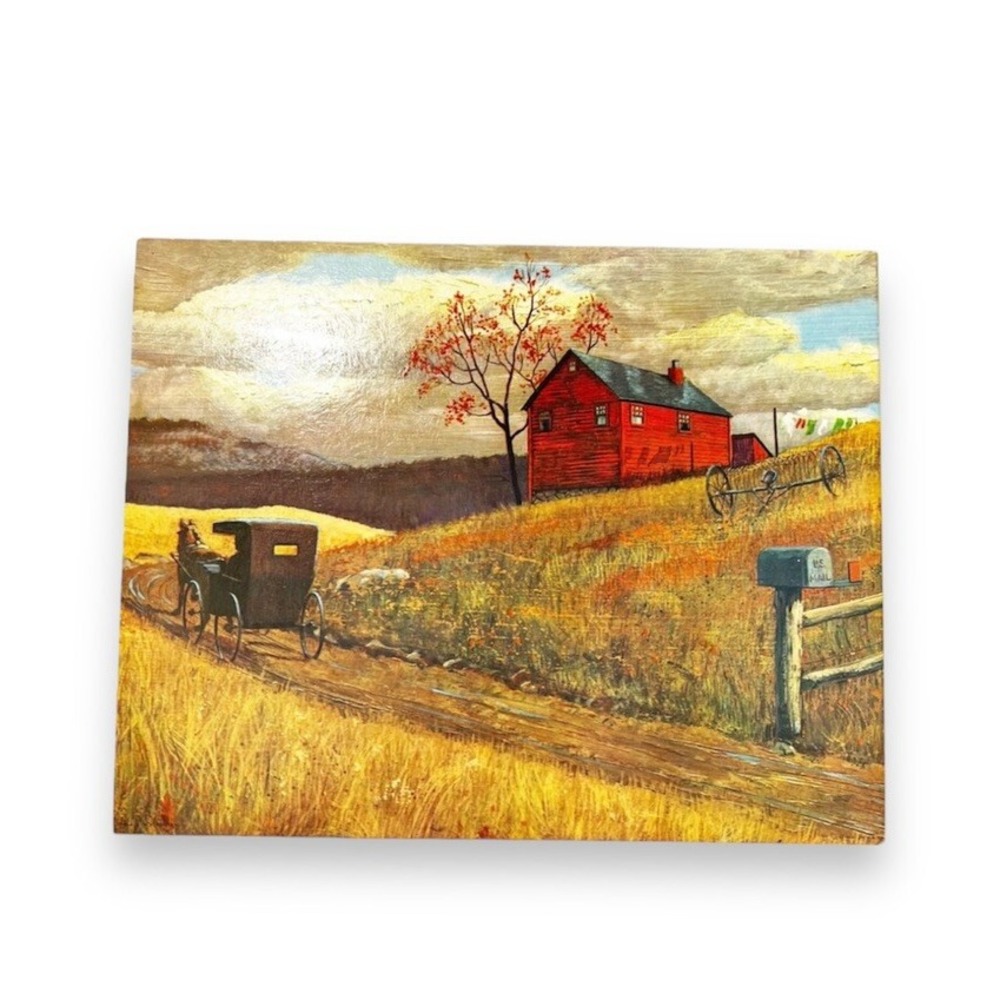 Vintage Coholeach "HOMECOMING" Winde Fine Prints 11 x 14 Amish Horse And Buggy